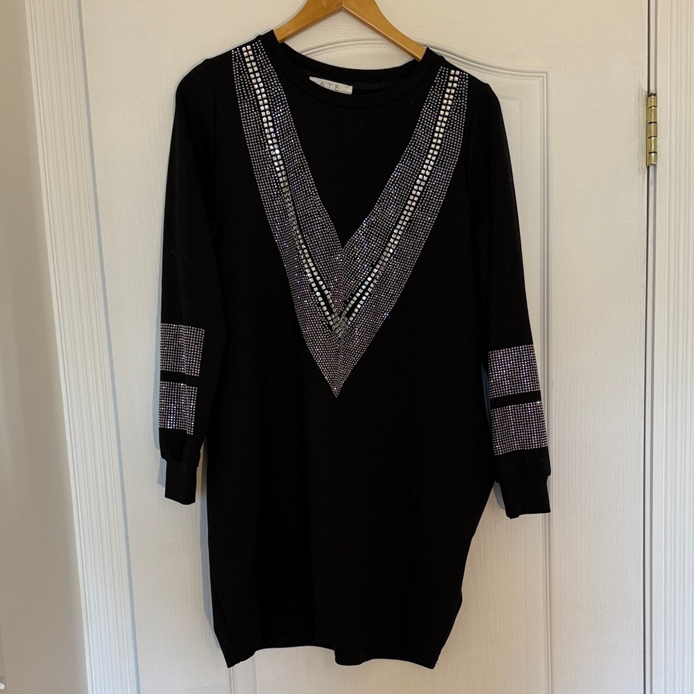 Black Tunic with Silver Embellishments